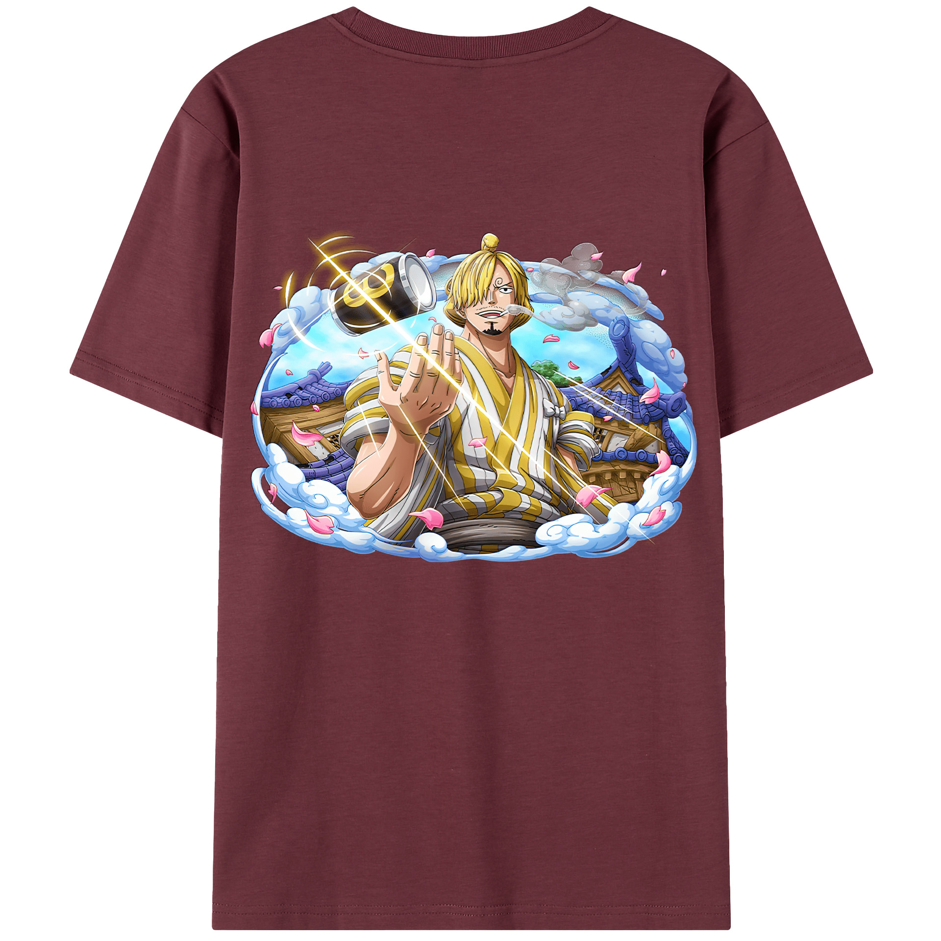 ワンピース サンジ ONE PIECE Sanji 綿100％半袖Tシャツ（背面プリント）